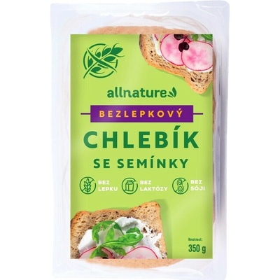 Allnature Bezlepkový chlebík se semínky 350 g
