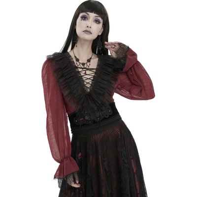 tričko gotický and punk DEVIL FASHION Red Gothic Daily Life