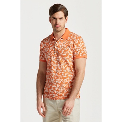 Gant polokošela Floral Print SS Pique oranžová