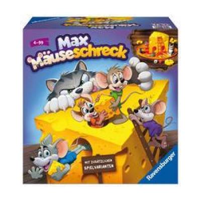 Ravensburger Kinderspiele 24562 - Max Mäuseschreck - Würfel-Laufspiel für 2 bis 4 Spieler ab 4 Jahren