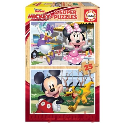 Educa Дървен пъзел educa 18876 - 2 х 25 части - Мики Маус и приятели (edu18876)