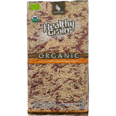 Sawat-D Hnědá a červená rýže Organic 1 kg