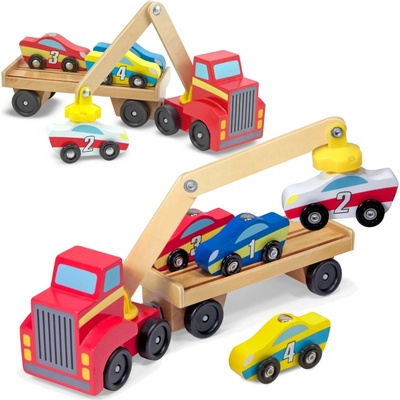 Melissa & Doug dřevěný magnetický nakladač aut