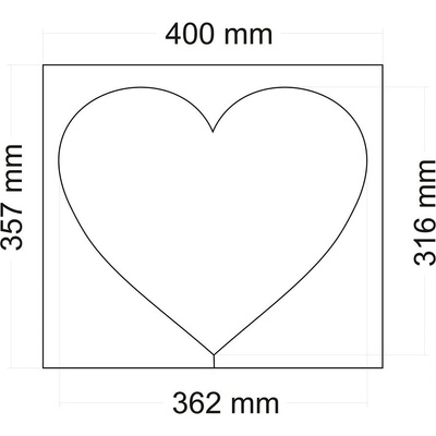 Polystyrenové srdce - korpus 32 x 36 cm (1 ks) – Zboží Mobilmania