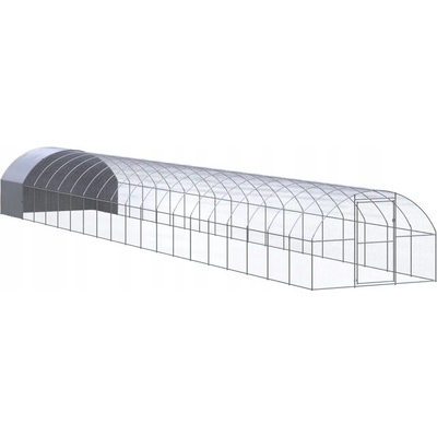 VidaXl Venkovní klec pro kuřata 3 x 20 x 2 m ocel stříbrná