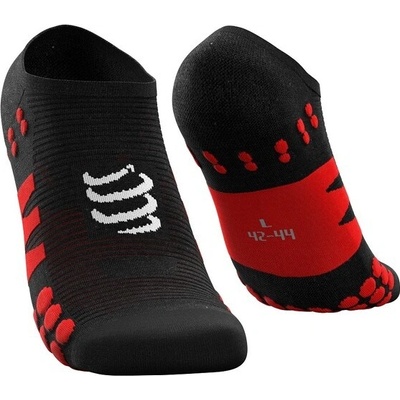 Compressport ponožky No Show Socks Black/Red