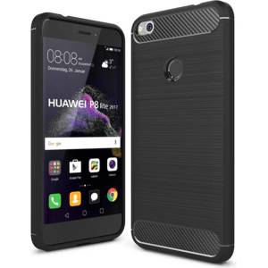 Techsuit Калъф за Huawei P9 Lite 2017 / P8 Lite 2017 - Carbon Silicone - Черен (KF23436)