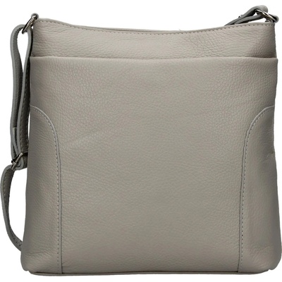 Dámská kožená crossbody kabelka Italia Emma šedá