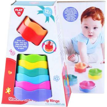 Playgo Цветна Пирамида Stack and Click PLAYGO