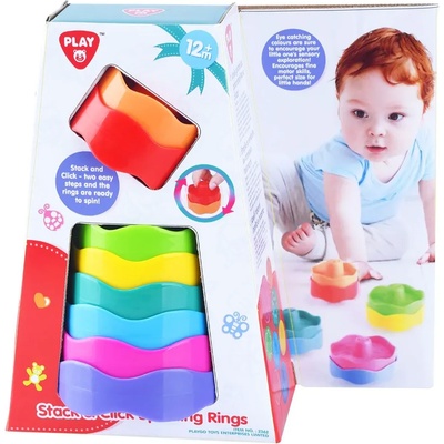 Playgo Цветна Пирамида Stack and Click PLAYGO
