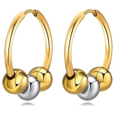 Impress Jewelry dámské Ocelové kruhové náušnice Ball zlaté EH-480