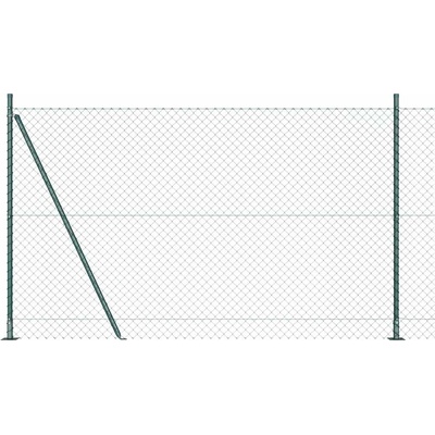 vidaXL Zábradlí s betonovým základem 10 x 1,4 m Ocel potažená PVC