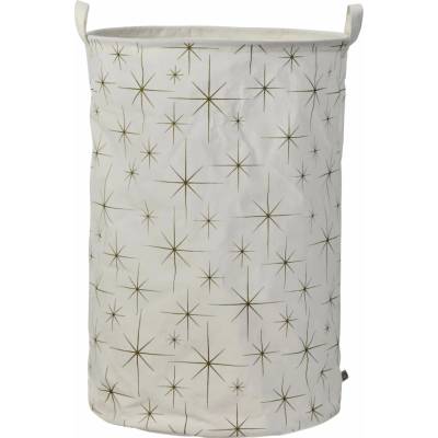 House Doctor Textilný úložný kôš Stars Gold 60 cm