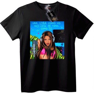 NOONEBRAND Музикална тениска Wolf Like Me - XL, Black