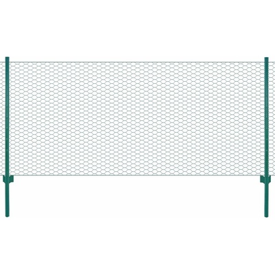 VidaXL Pletivo se sloupky, ocel, 25 x
