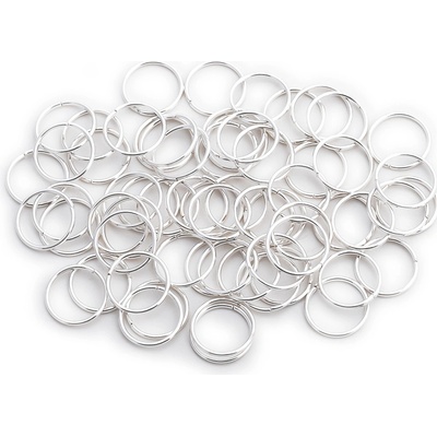 Kroužky 100ks stříbrné (10mm) – Zboží Dáma
