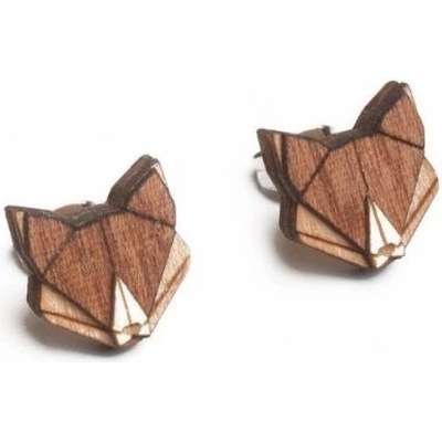 BeWooden dřevěné náušnice Fox EW1