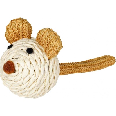 Trixie - sisalová myš s rolničkou a provázkem 5cm