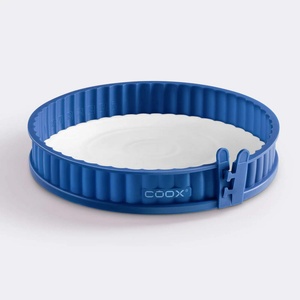 coox 26 см синя силиконова форма за киш с порцеланова основа coox
