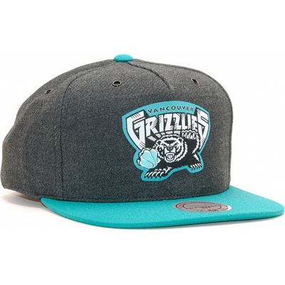 Mitchell & Ness Vancouver Grizzlies Hardwood Classic Woven Reflective Charcoal/Teal Snapback Šedá Tyrkysová Tyrkysová