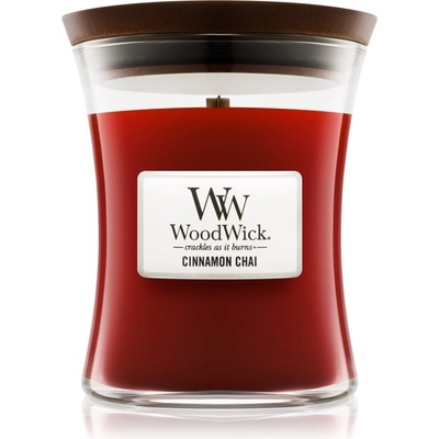 WoodWick Cinnamon Chai ароматна свещ с дървен фитил 275 гр
