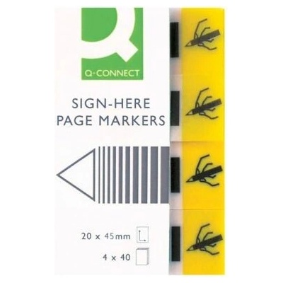 Q-CONNECT Záložky Q-Connectširoké 20x45 ,4x40 `podpis`