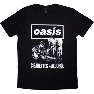 Oasis Cigarettes & Alcohol Illustration Mono Black L Риза (OASTS38MB03)