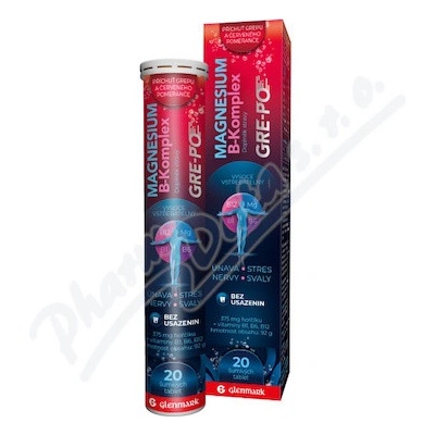 Magnesium B-komplex Gre-Po Glenmark 20 šumivých tabliet