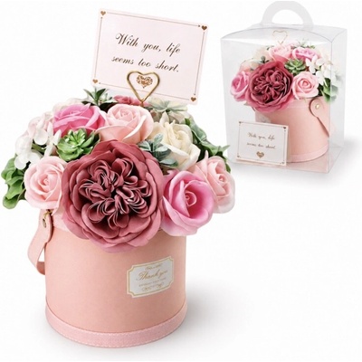 JAKS Kytica voňavých mydlových kvetov ružová 22 cm
