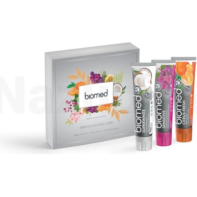 Biomed dámska darčeková sada zubných pást 3 x 100 g
