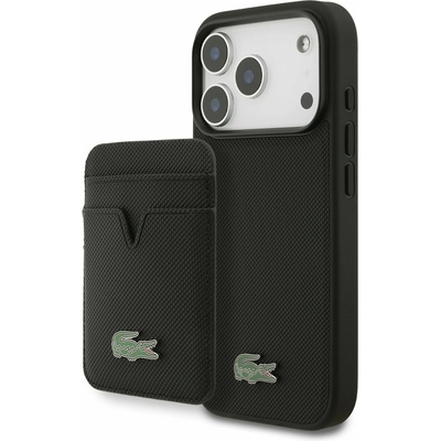 Lacoste Iconic Petit Pique MagSafe Заден калъф + Портфейл за iPhone 17 Pro Black Lacoste | Cheren | МЪЖЕ | UNI