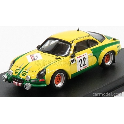 Trofeu Renault A110 Alpine N 22 Rally Ypres 1976 F.roothaert E.nijs Žlutá Zelená 1:43
