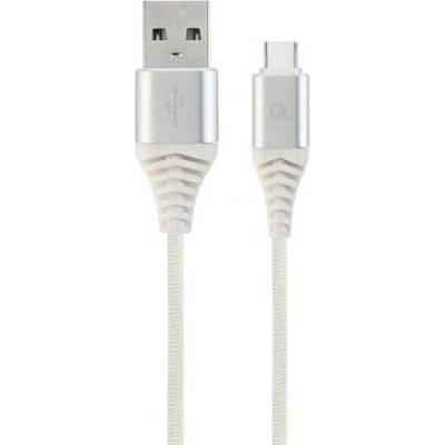 Gembird CC-USB2B-AMCM-1M-BW2 USB-C – USB-A 2.0 M/M 1m stříbrno-bílý