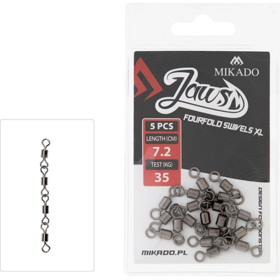 Mikado Štvorobratlík Jaws Fourfold Swivels 35 kg 7,2 cm
