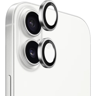 Blueo Протектор - Камера за iPhone 17 - Син - Оригинална метална рамка със стъклени лещи - Сребрист
