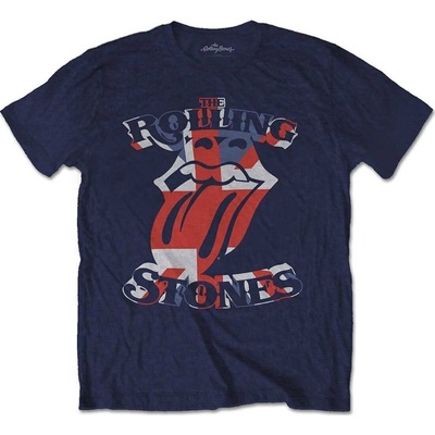 The Rolling Stones British Flag Tongue Navy Blue L Риза (<![CDATA[RSTS90MN03]]>)