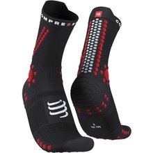 Compressport Pro Racing V4.0 Ultralight Run High ponožky čierna červená