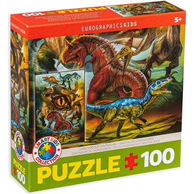 EUROGRAPHICS Пъзел Eurographics от 100 части - Месоядни динозаври (EG61000359)