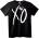 NOONEBRAND Тениска XO Прегръдки и целувки - S, Black