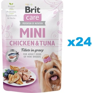 Brit Care Mini Chicken & Tuna fillets in gravy 24x85 g
