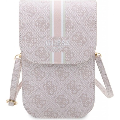 Pouzdro Guess PU 4G Printed Stripes Phone Bag růžové
