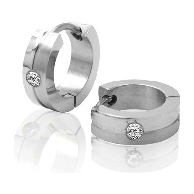 Inori náušnice z chirurgické oceli se zirkonem EXER57