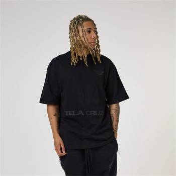 TELA CRUZ Тениска TELA CRUZ Men's Oversized Design T-Shirt - Blackout