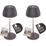 Briloner - 2-piece set of Riffle Mini LED table lamps - IP44 with light edge - 8.5x20 cm - German Design Award Winner 2025 - 7685025 (7685025)