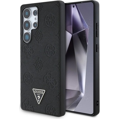 CG Mobile Samsung S25 Ultra GUESS GRAINED HOT STAMP PEONY PATTERN силиконов протектор за телефон, устойчив на удар, MagSafe, ЧЕРЕН GUHMS25LPGBTMK (GUHMS25LPGBTMK)