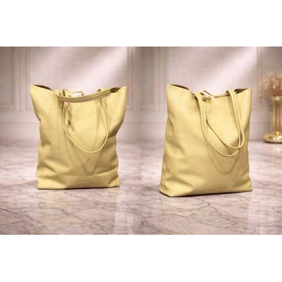 Max Original Leather Dámska kožená kabelka tote bag apple
