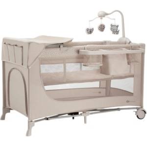 KinderKraft Бебешка кошара Kinderkraft - Joy Full 2, Beige (KLJOY02BEG000AC) - baby