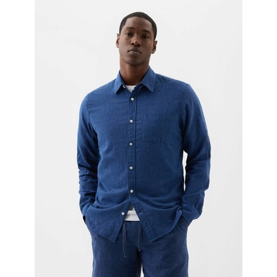 Gap lněná košile standard 885302-06 tmavě modrá
