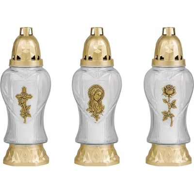 MagicHome Kahanec Grave, sklo, 32 h, 30cm, 100 g, na hrob, mix decor