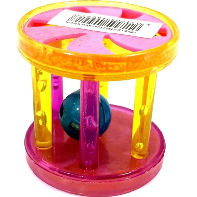 Trixie Plastový míček/klec s rolničkou 4,5cm/4cm dóza 60ks